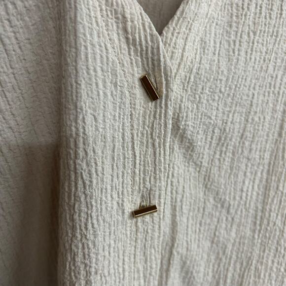 Minimalist‎ Neutral Textured Top Kirious Los Angeles Chic Size M - Picture 2 of 6